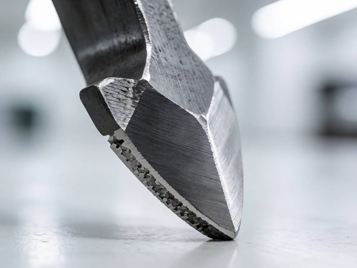 Tungsten carbide tipped cultivator point with hardfacing on a forged steel body