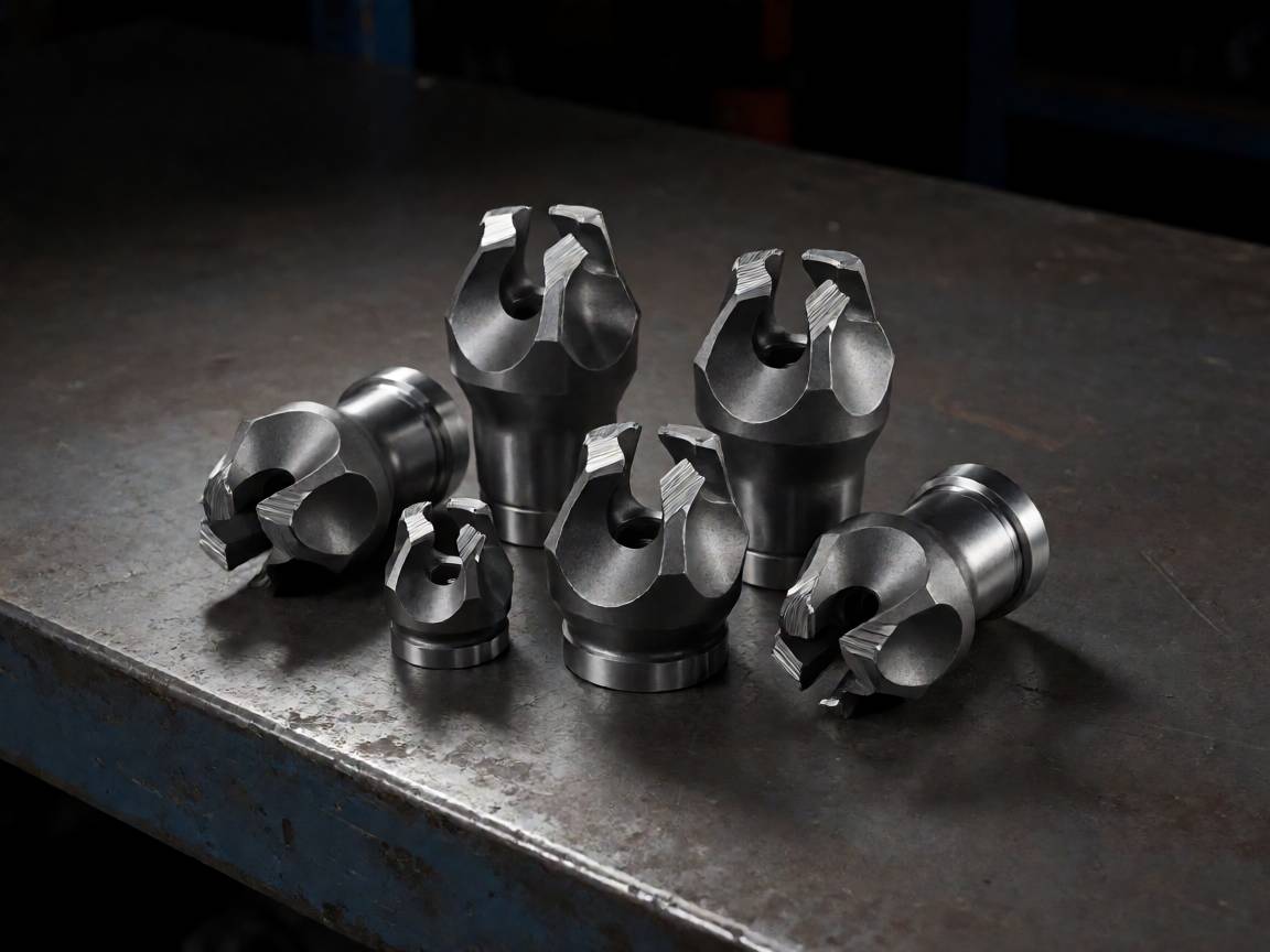 Diamond Z style tub grinder hammer tips with welded carbide cutting edges