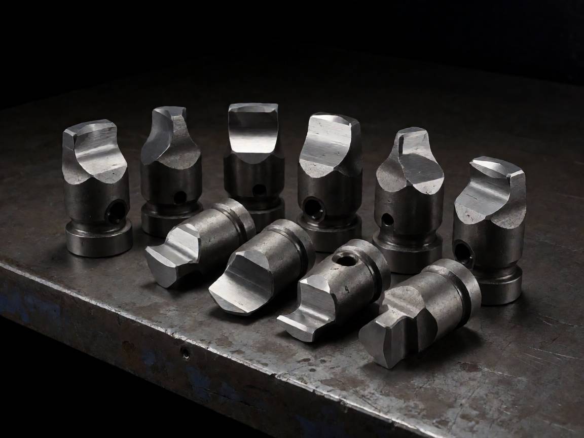 Horizontal grinder hammer tips with welded carbide faces